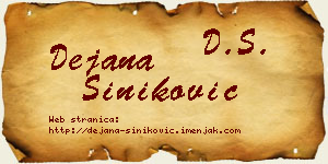 Dejana Šiniković vizit kartica